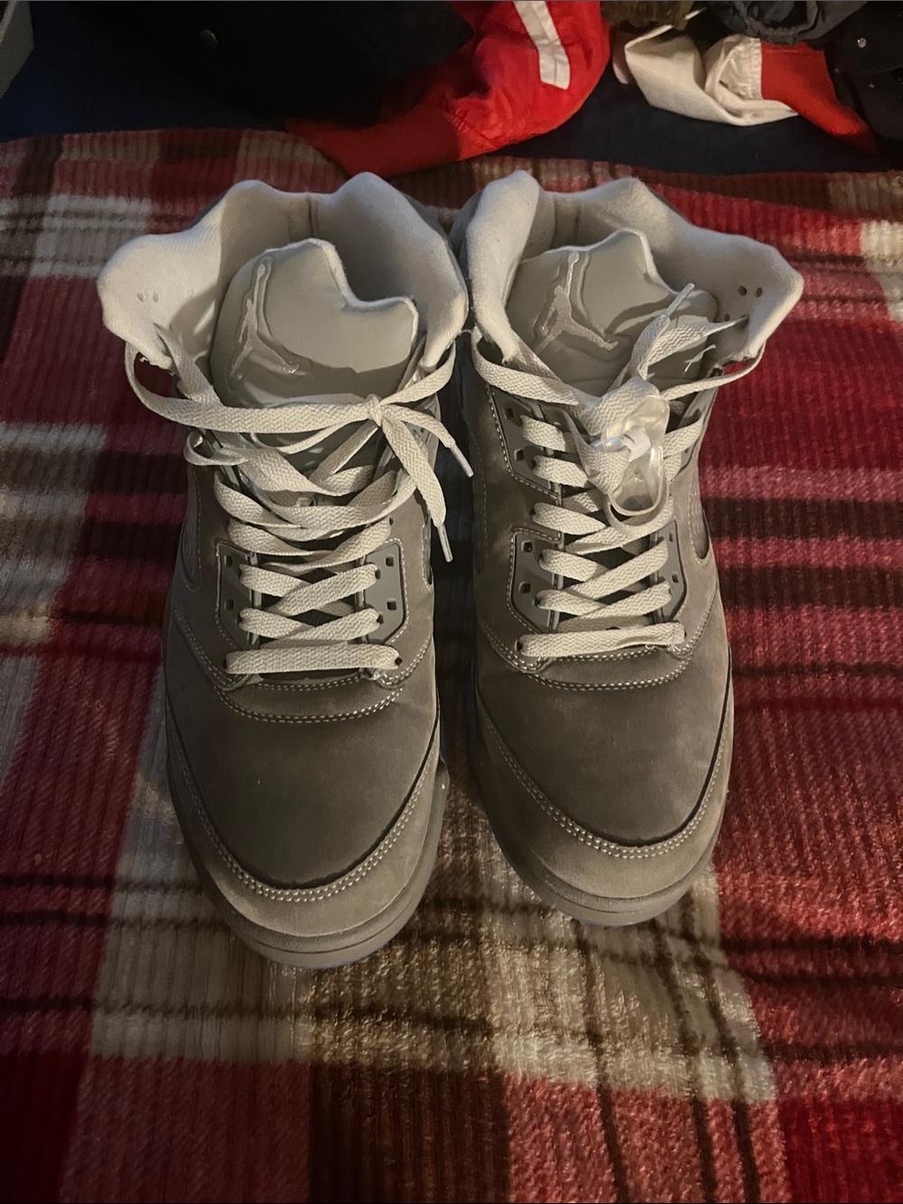 Jordan Men's Grey Suede High-Top Sneakers